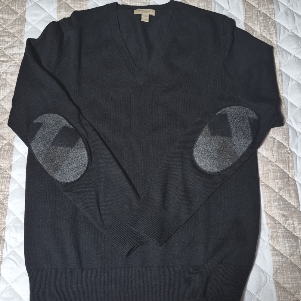 Outgrown.  Burberry black v-neck sweater.  Size XS.